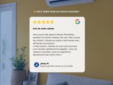 🥵 Dehors, la chaleur s’installe…

😎 Dedans, le confort est déjà là.

Cette installation de pompe à chaleur air/air est arrivée pile à temps pour affronter...